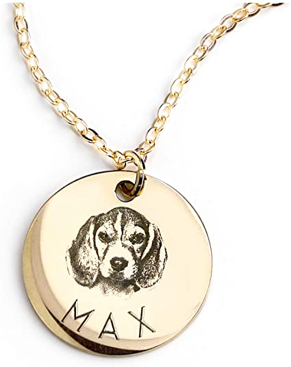 Custom Engrave Pet Name Photo Necklace