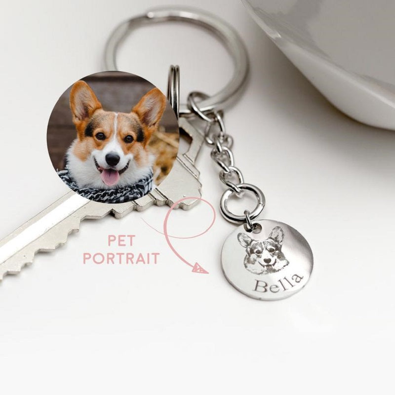 Custom Engrave Pet Name Photo Necklace