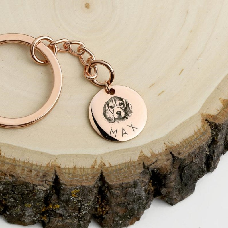 Custom Engrave Pet Name Photo Necklace