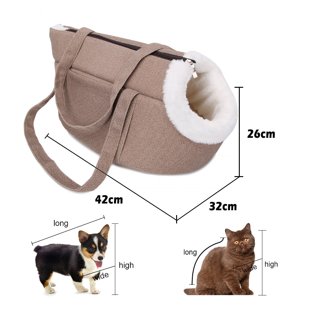 Pets Carrier for Cat Carrying bag for Cats Backpack for Cat Panier Handbag Travel Small Bag Plush Puppy Bed Pet Products Gatos