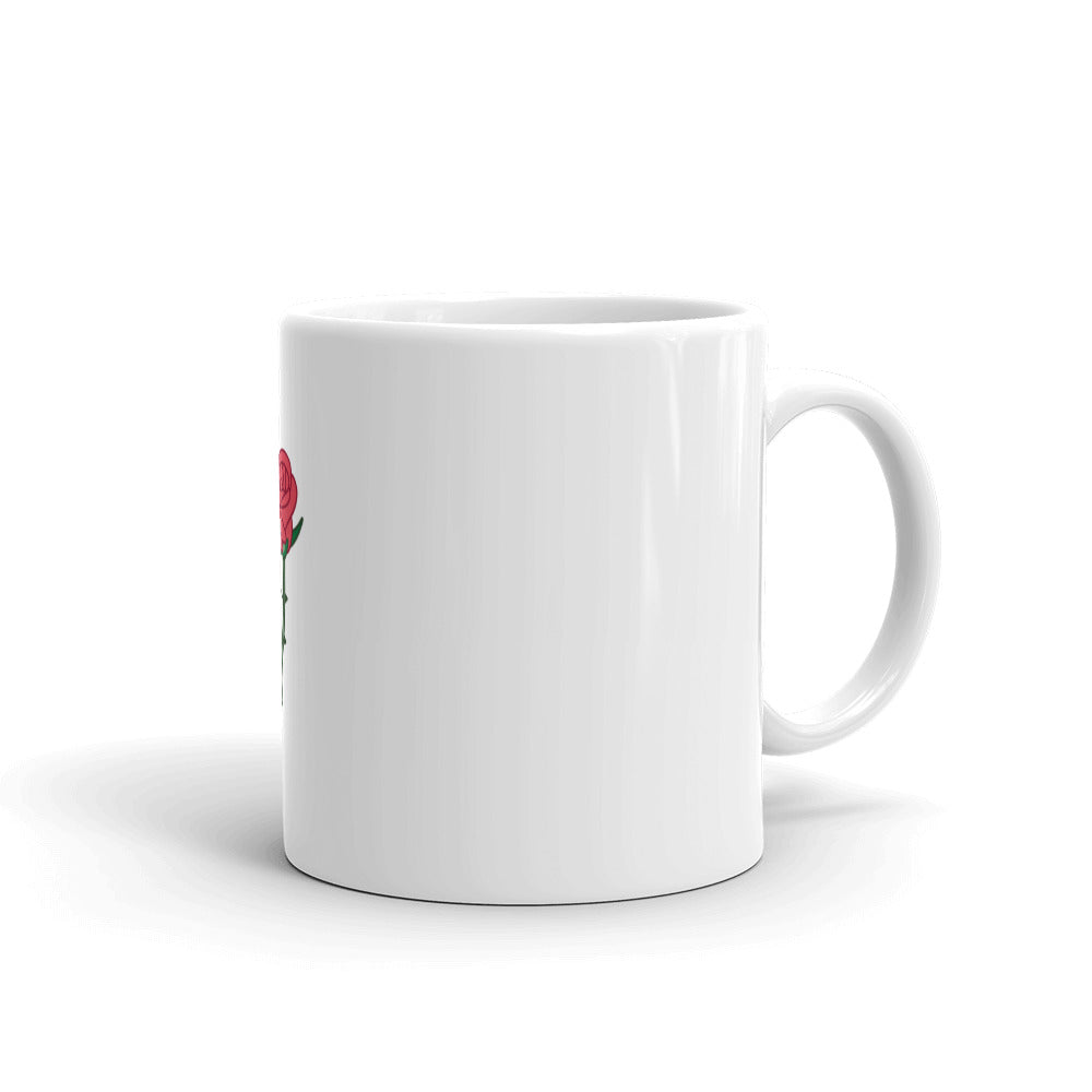 White glossy mug