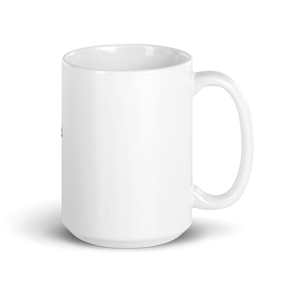 White glossy mug